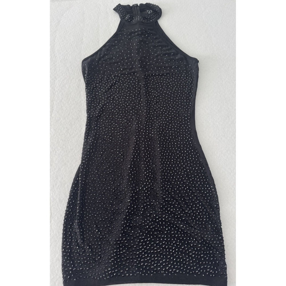 Windsor Black High Next Jeweled Semi Sheet Dress/Size Small